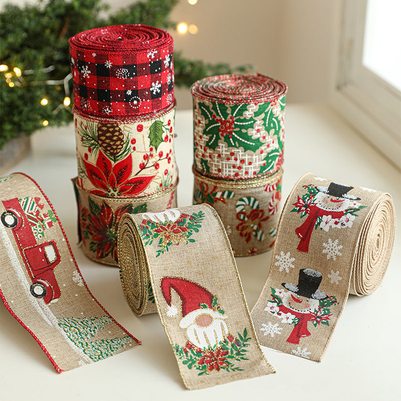 Burlap Christmas Ribbon