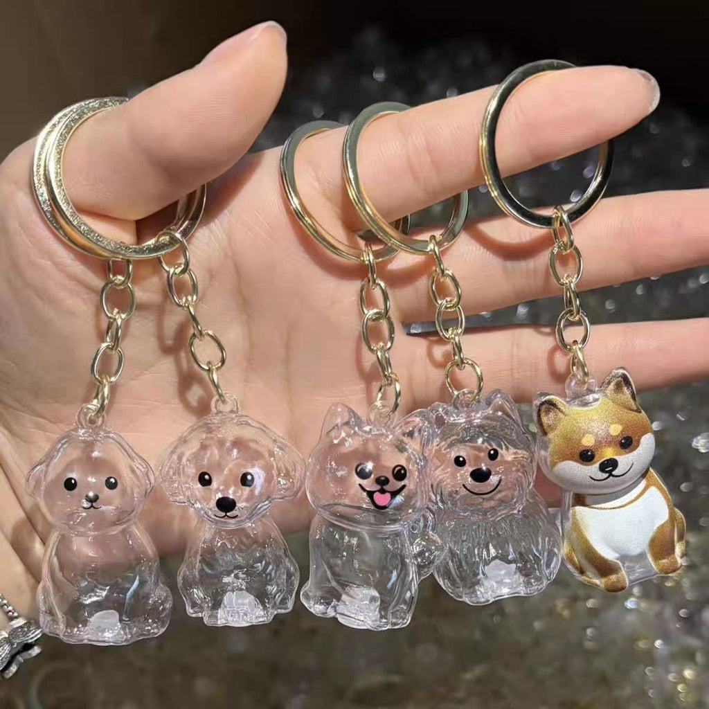 Cartoon Pet Hair Storage Keychain Pendant