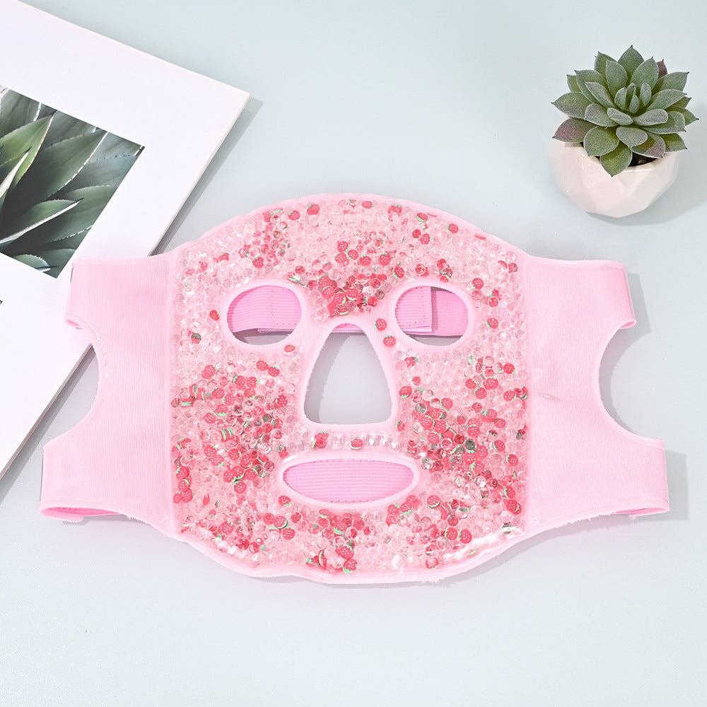 Reusable Cooling Face Mask with Ice Beads