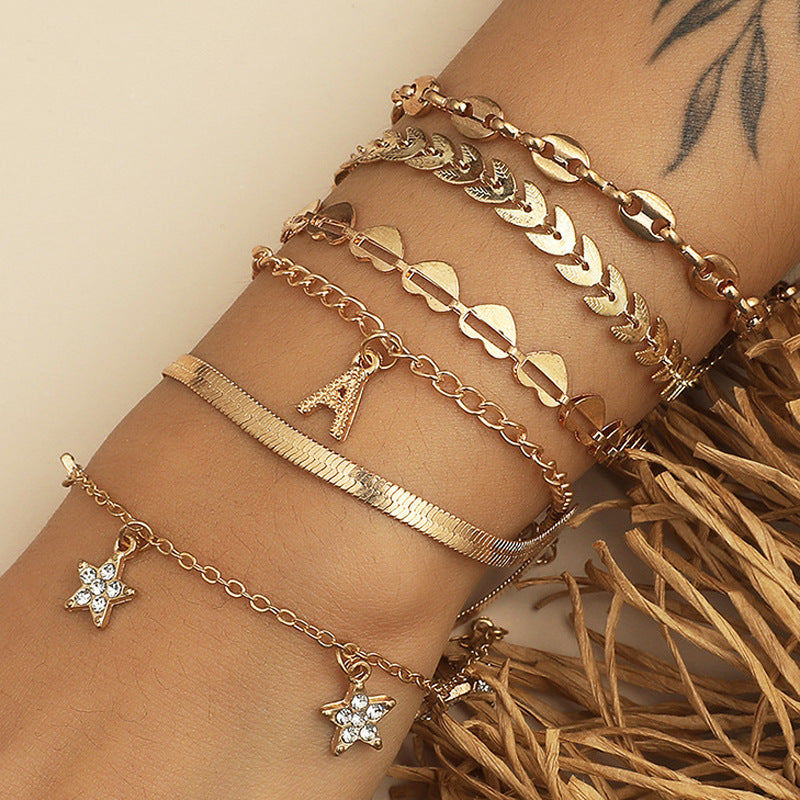 Women's Bohemian 8-Shaped Heart Alloy Bracelet