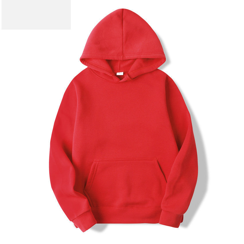 Fleece Solid Color Hoodie