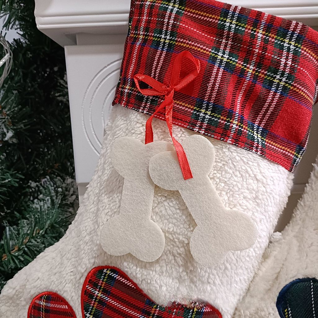 Christmas Plush Bear Paw Hanging Decoration