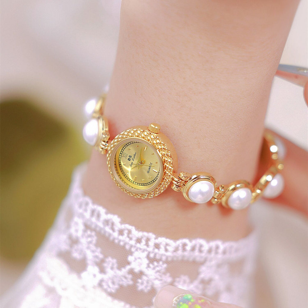 Women's Elegant Light Luxury Pearl Bracelet Watch