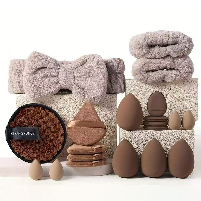 Professional Makeup Brush and Powder Puff Set 46 Pieces
