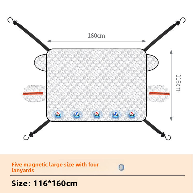 Magnetic Thickened Car Wind Shield Cover for Snow