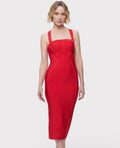 Red Slim-fit Bandage Sling Dress