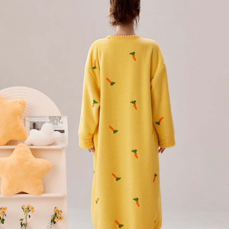 Coral Fleece Pajama Nightgown