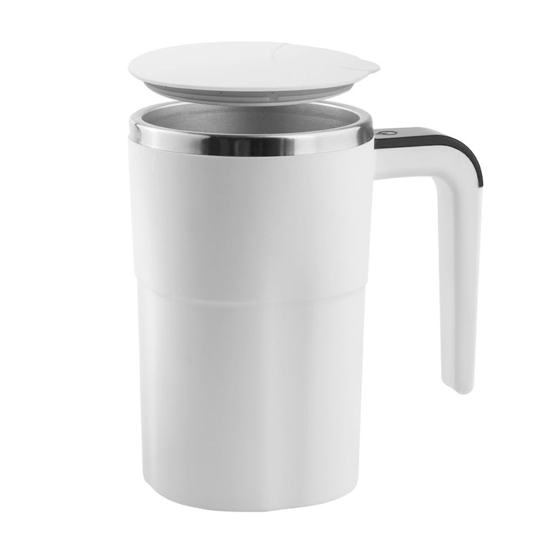 Intelligent temperature measurement, magnetic, and automatic stirring cup