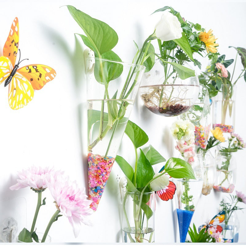 Hanging Hydroponic Glass Vase for Plants Wall Decor