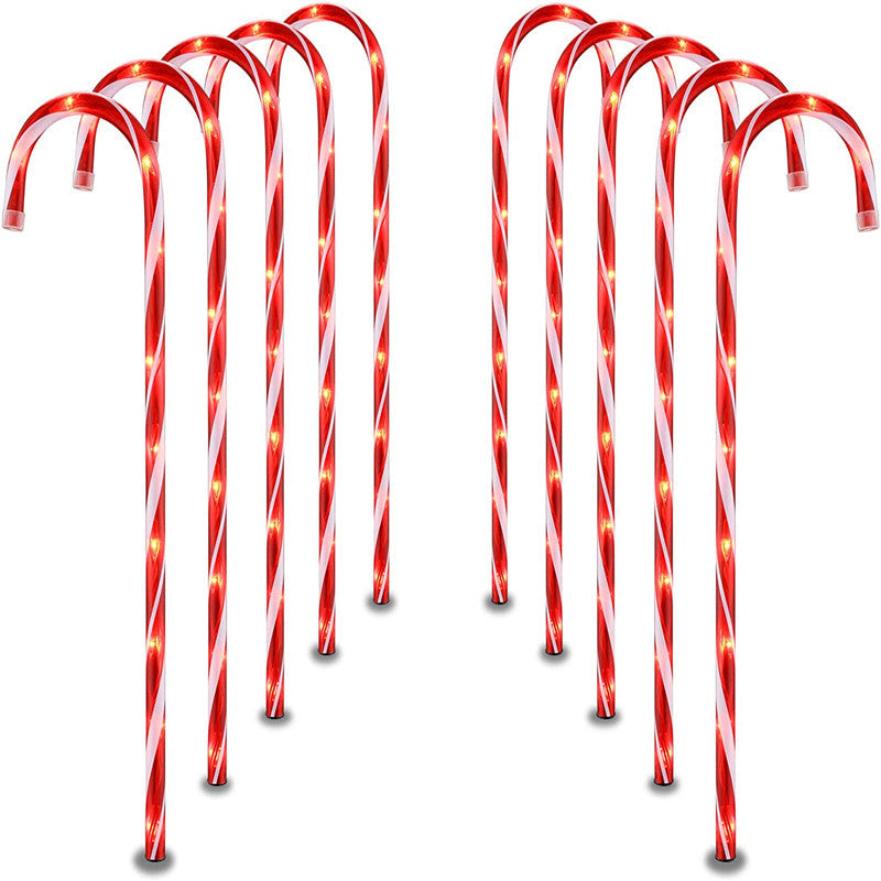 Solar Candy Cane Christmas Lights for Garden Decoration